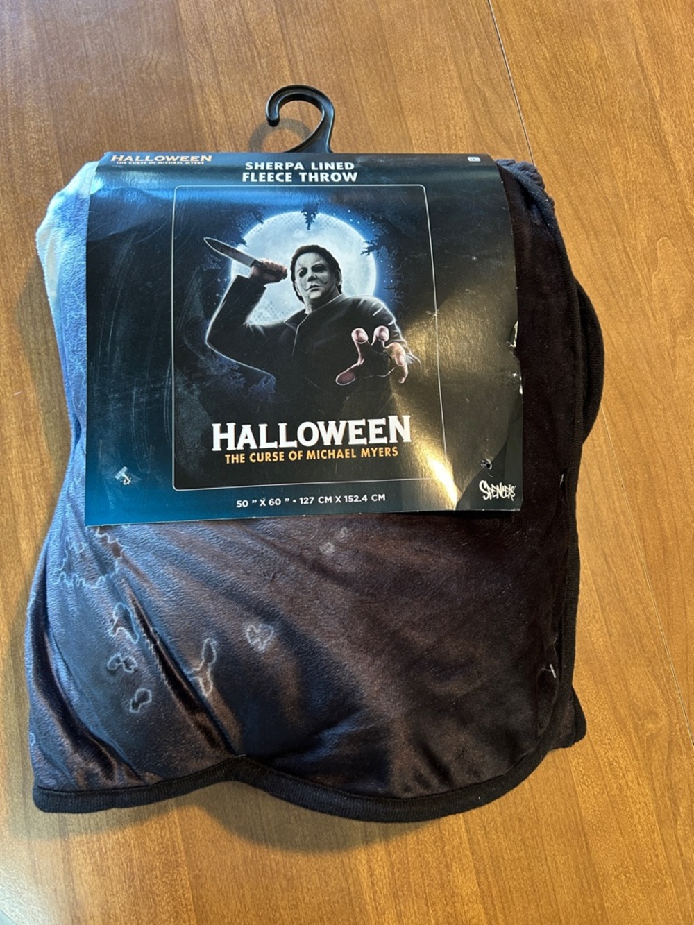 Halloween The Curse of Michael Myers Black Sherpa-Lined Fleece Throw